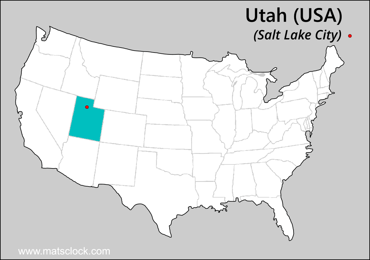 Utah USA Map