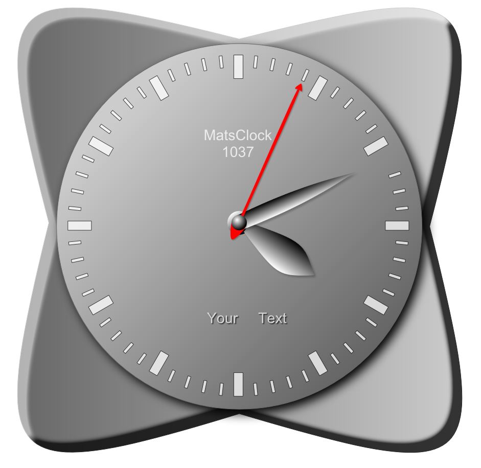 MatsClock 1037 Analog Free Flash Clock