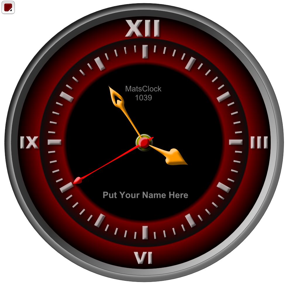 MatsClock 1039 Free Flash Analog Clock