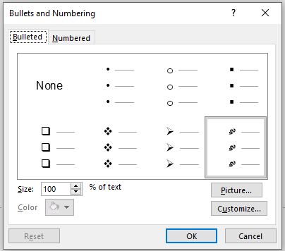 PowerPoint Bullets and Numbering
