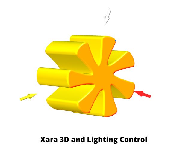 3D Object Lighting in Xara PhotoGraphics Designer Pro